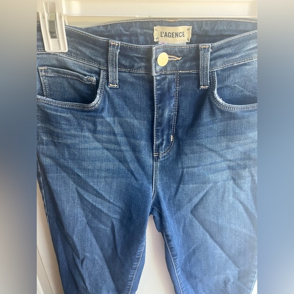 L’agence Margot High Rise Super Stretch Skinny Cropped Jean in true blue size 26 - Picture 4 of 8